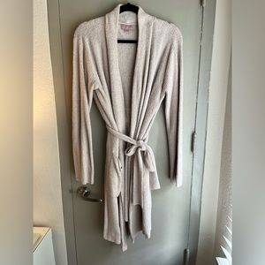 Barefoot Dreams CozyChic Lite HE Ribbed Robe, Faded Rose-Pearl in L/XL